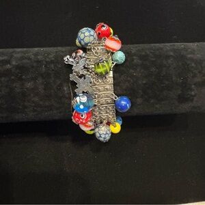 Colorful Beaded Charm Bracelet
